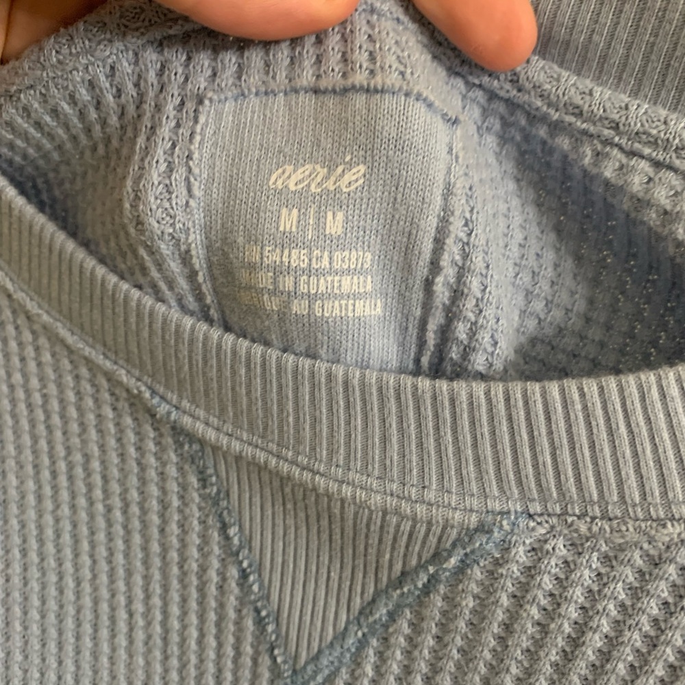 Oversized waffle sweater